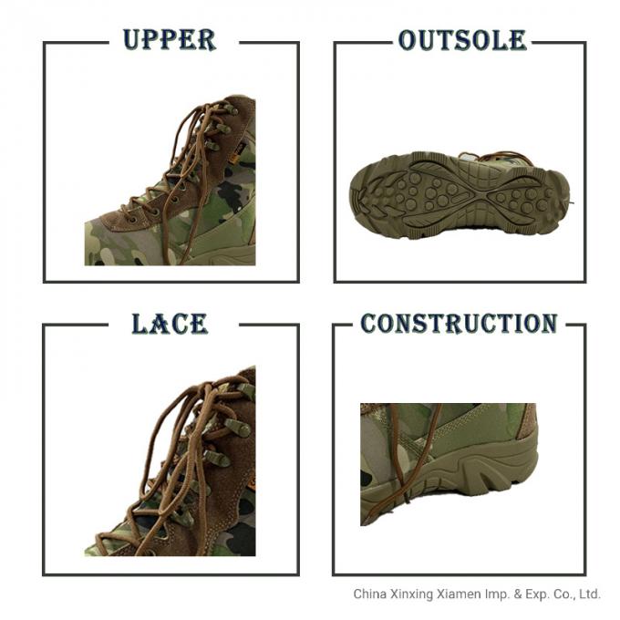 Cammuffi gli stivali di deserto tattici militari di combattimento per l'uomo