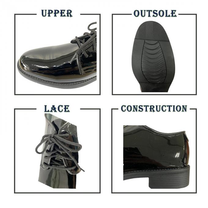 Alto ufficiale Shoes del cuoio di lucentezza di vendita calda nera per militare