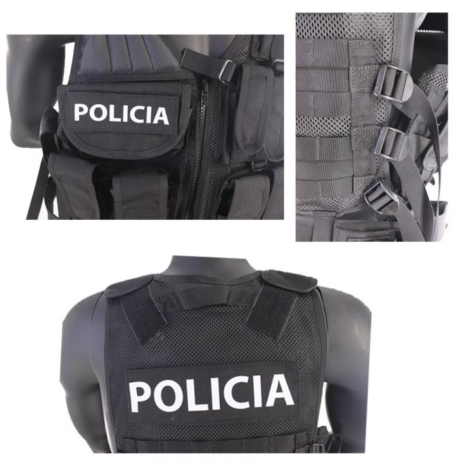 Maglia multifunzionale di Airsoft dell'esercito tattico della maglia di sicurezza della polizia del nero di alta qualità